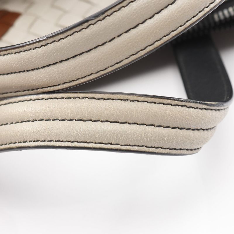 Bottega Veneta Handbag Intrecciato Gray/multi Leather Intrecciato 2-way Handbag