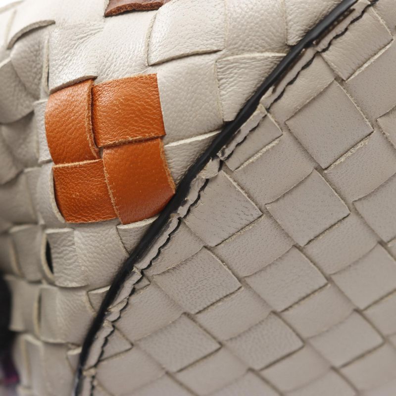 Bottega Veneta Handbag Intrecciato Gray/multi Leather Intrecciato 2-way Handbag