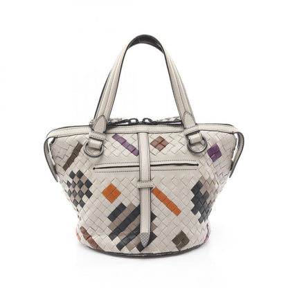 Bottega Veneta Handbag Intrecciato Gray/multi Leather Intrecciato 2-way Handbag