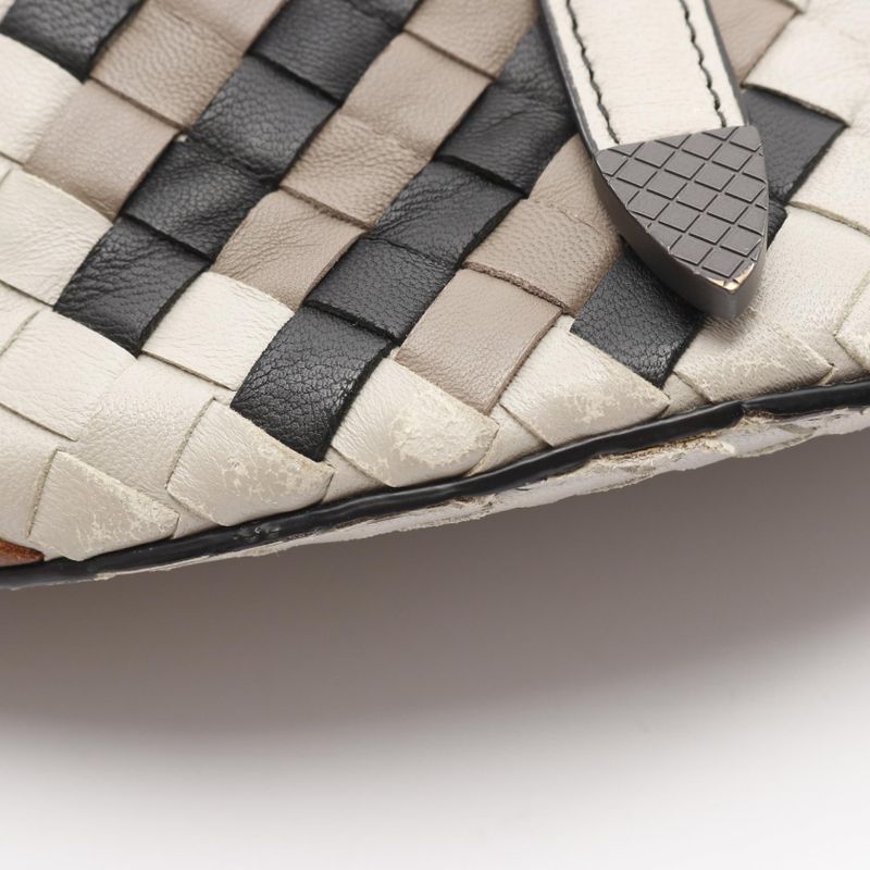 Bottega Veneta Handbag Intrecciato Gray/multi Leather Intrecciato 2-way Handbag