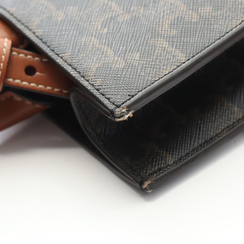 Celine Tote Bag Small Vertical Cabas Triomphe 191542 Tan PVC Coated Canvas