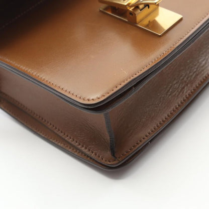 Celine Shoulder Bag Classic Box Small Brown Leather Classic Box Small Women