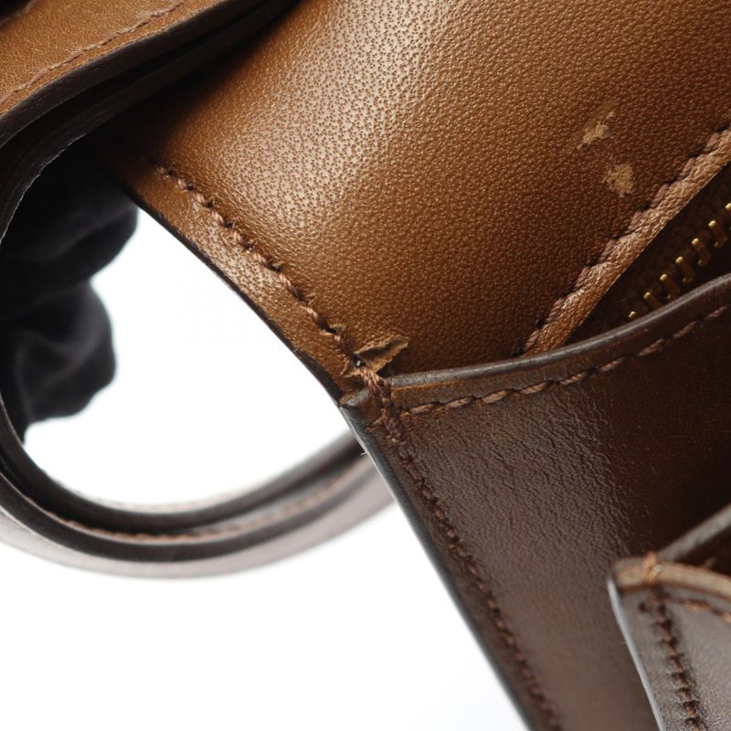 Celine Shoulder Bag Classic Box Small Brown Leather Classic Box Small Women