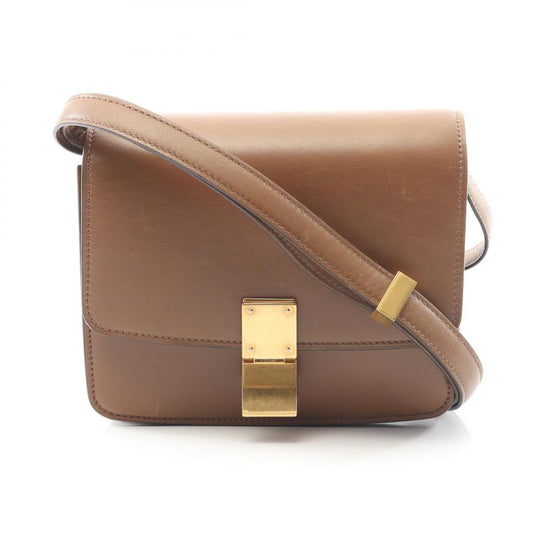 Celine Shoulder Bag Classic Box Small Brown Leather Classic Box Small Women