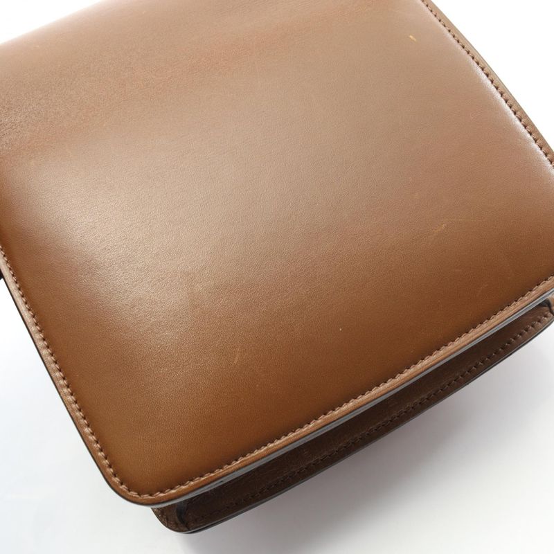 Celine Shoulder Bag Classic Box Small Brown Leather Classic Box Small Women