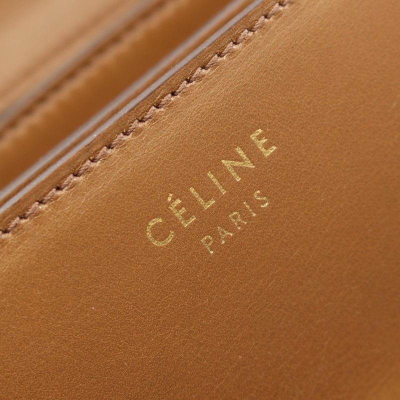 Celine Shoulder Bag Classic Box Small Brown Leather Classic Box Small Women