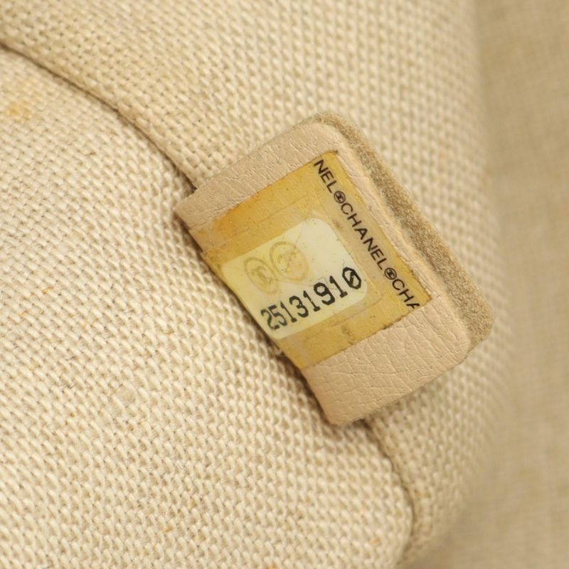 Chanel Tote Bag Coco Natural/black Canvas Leather Coco Icon Shopping Tote Women