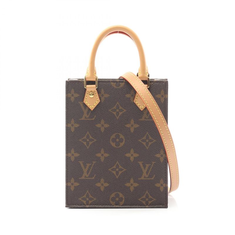 Louis Vuitton Handbag Petite Sac Pla Monogram M81295 PVC Coated Canvas Leather