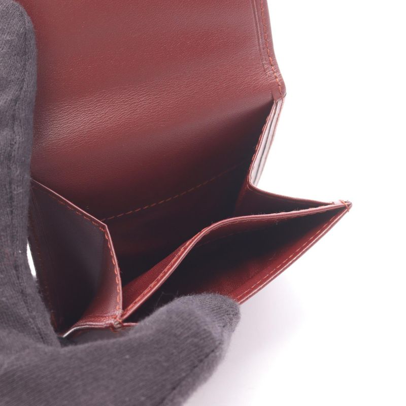 Cartier Coin Case Must Line Bordeaux Leather Must Line Coin Case Ladies Used A