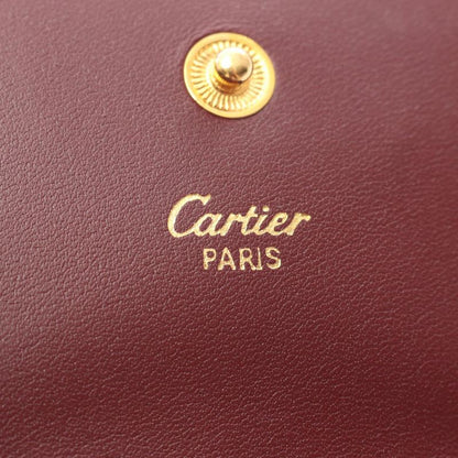 Cartier Coin Case Must Line Bordeaux Leather Must Line Coin Case Ladies Used A