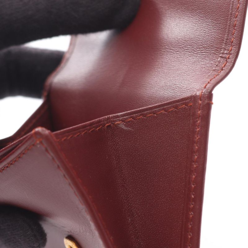 Cartier Coin Case Must Line Bordeaux Leather Must Line Coin Case Ladies Used A