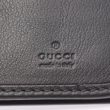 Gucci Bifold Long Wallet 386836 Black Leather ZIP Long Wallet Ladies Used A