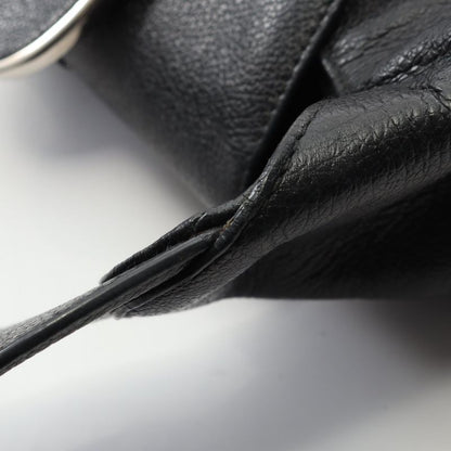 Bulgari Bvlgari Shoulder Bag Black Leather Oval One Shoulder Women Used B