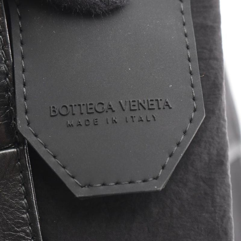 Bottega Veneta Waist Bag Body Bag Cassette Belt Bag 651053 Black Leather Maxi