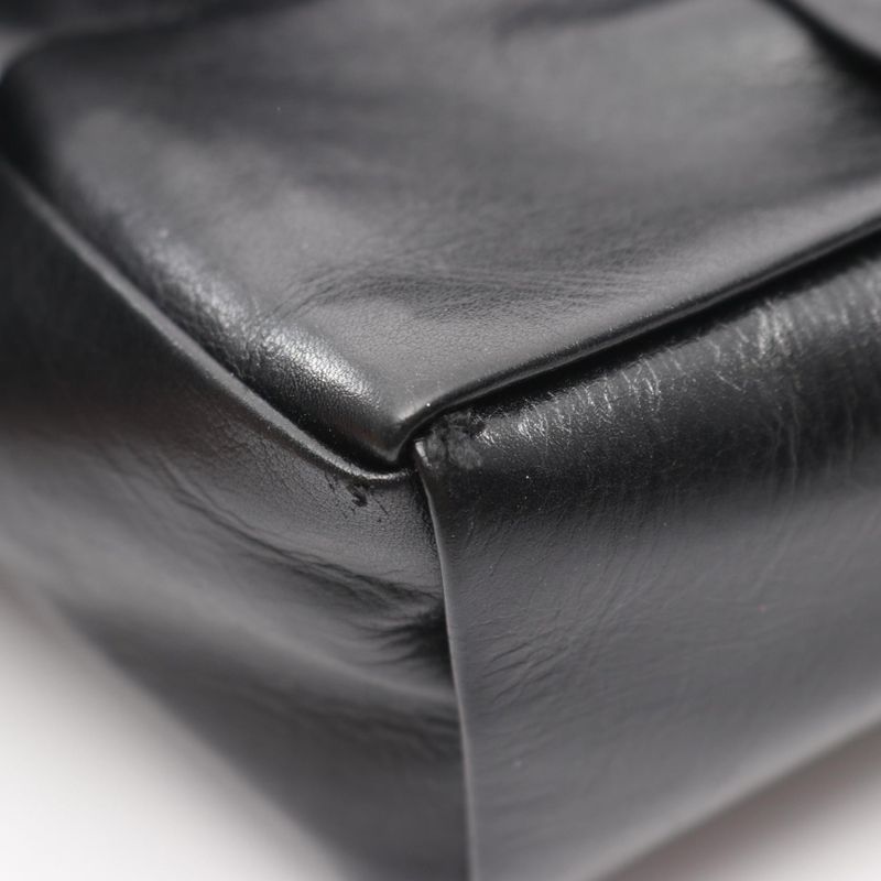 Bottega Veneta Waist Bag Body Bag Cassette Belt Bag 651053 Black Leather Maxi