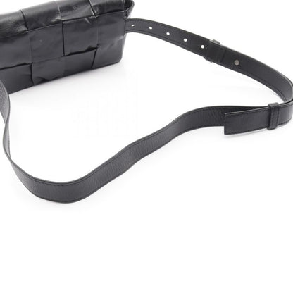 Bottega Veneta Waist Bag Body Bag Cassette Belt Bag 651053 Black Leather Maxi