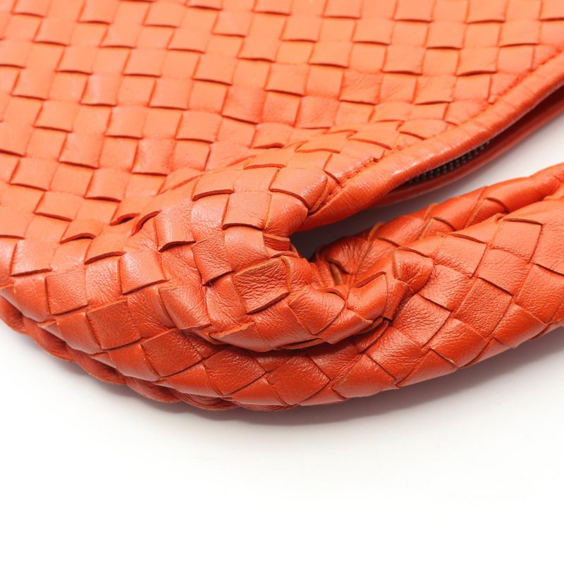 Bottega Veneta Shoulder Bag Veneta Bag Intrecciato 115653 Orange Leather