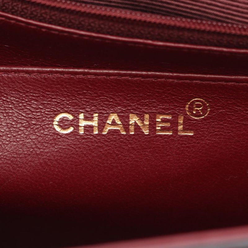 Chanel Shoulder Bag Mademoiselle Deka Matelasse Black Lambskin Mademoiselle