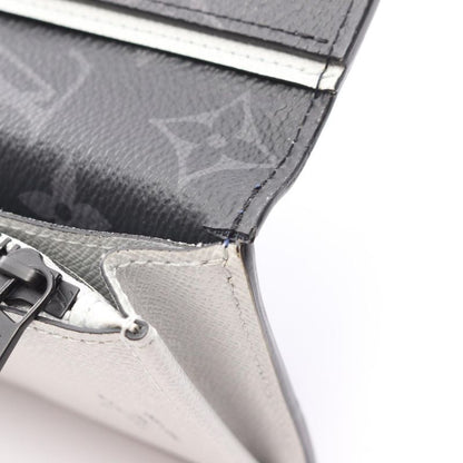 Louis Vuitton Bifold Long Wallet Portefeuille Brazza Epi M81371 Navy Leather