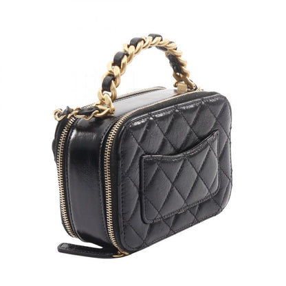 Chanel Shoulder Bag Matelasse As2178 Black Leather Matelasse Vanity 2way Chain