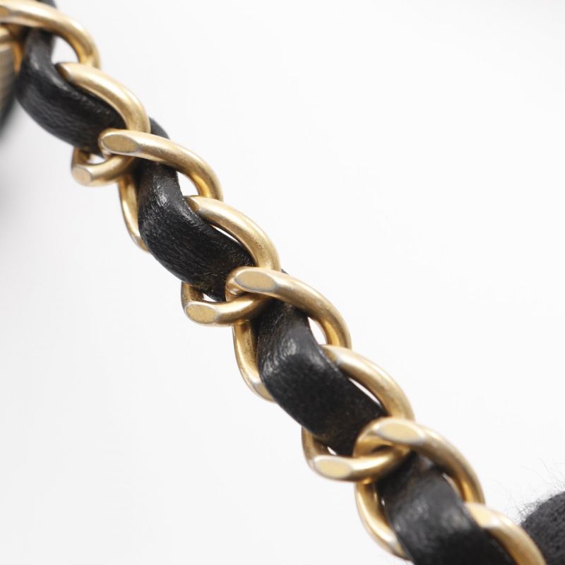 Chanel Shoulder Bag Matelasse As2178 Black Leather Matelasse Vanity 2way Chain