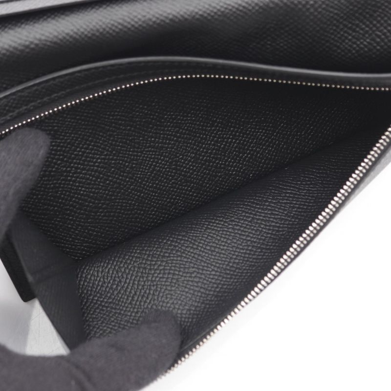 Hermes Bifold Long Wallet Bearn Souffle So Black Other Bearn Souffle So Black