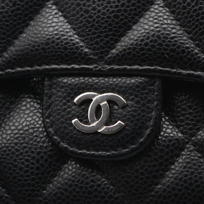 Chanel Shoulder Bag Matelasse Black Caviar Skin (grained Calf) Matelasse Chain