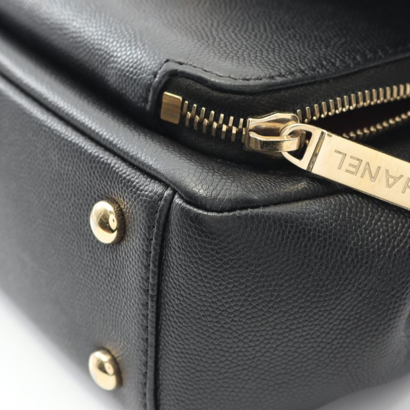 Chanel Shoulder Bag Business Affinity Matelasse Black Caviar Skin (grained