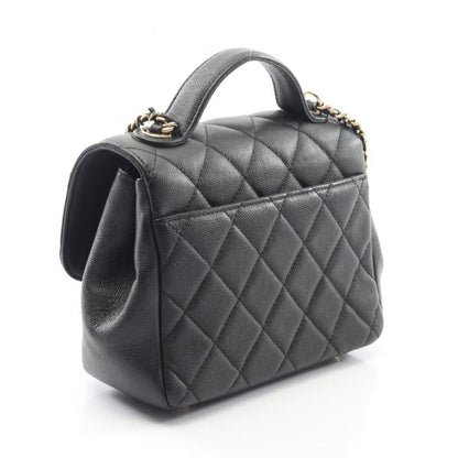 Chanel Shoulder Bag Business Affinity Matelasse Black Caviar Skin (grained