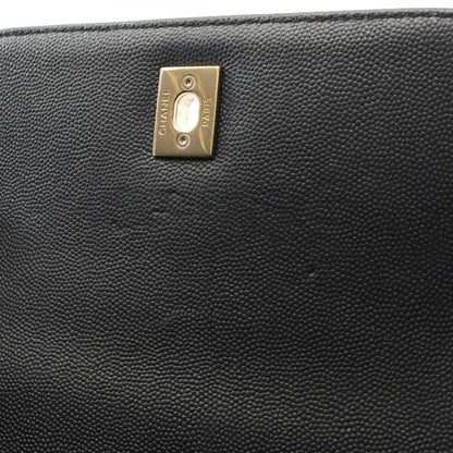 Chanel Shoulder Bag Business Affinity Matelasse Black Caviar Skin (grained