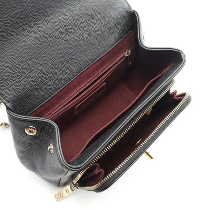 Chanel Shoulder Bag Business Affinity Matelasse Black Caviar Skin (grained