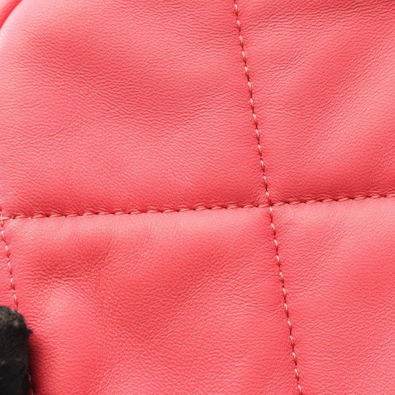 Chanel Shoulder Bag Matelasse Pink Lambskin Coco Mark Diamond Chain Shoulder