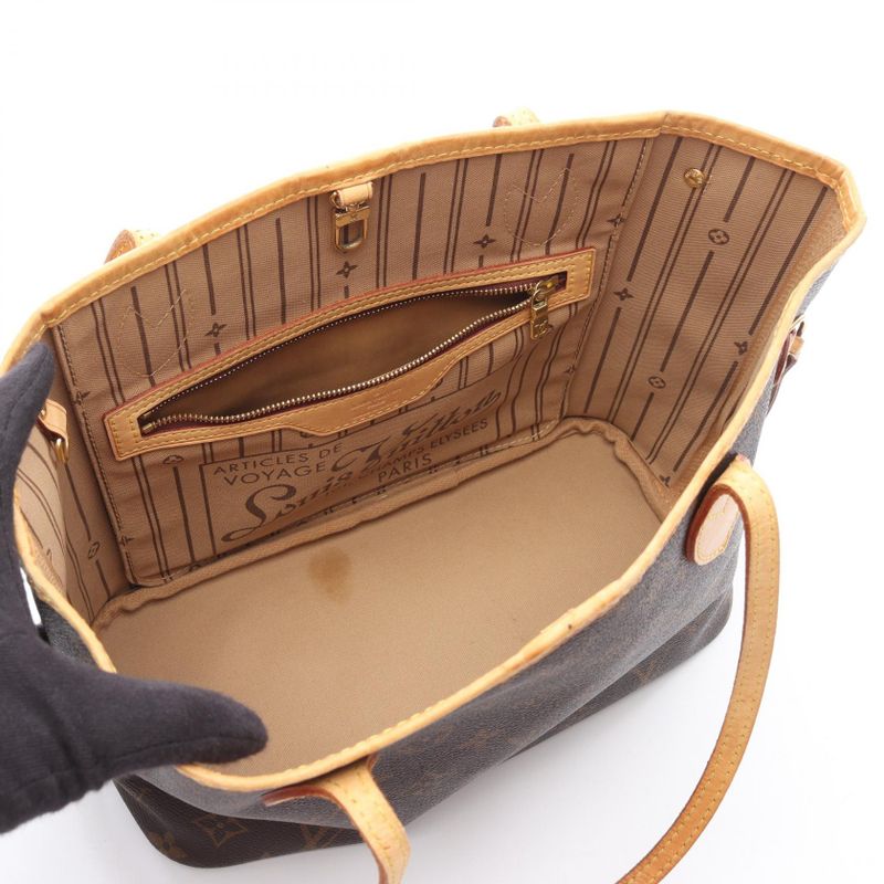 Louis Vuitton Tote Bag Neverfull PM Monogram M40155 PVC Coated Canvas Leather