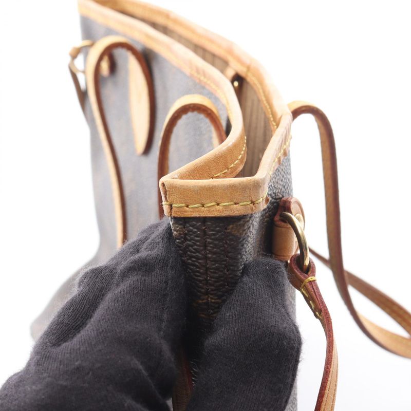 Louis Vuitton Tote Bag Neverfull PM Monogram M40155 PVC Coated Canvas Leather