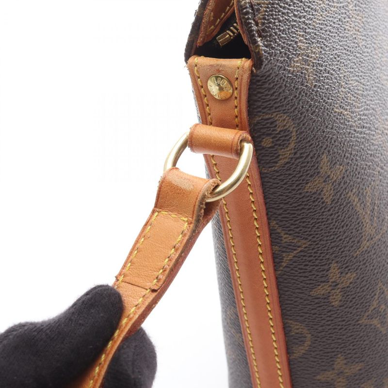 Louis Vuitton Shoulder Bag Drouot Monogram M51290 PVC Coated Canvas Leather