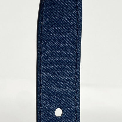 Prada Logo Plate Shoulder Bag Crossbody Shoulder Bag Tessuto Nylon Blue Bt0953