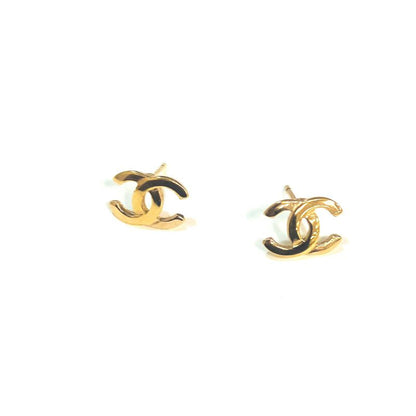 Chanel COCO Mark Gold Earrings : X3216