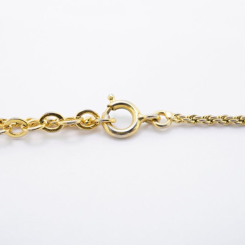 Christian Dior Necklace CD Logo GP Plated Gold Ladies