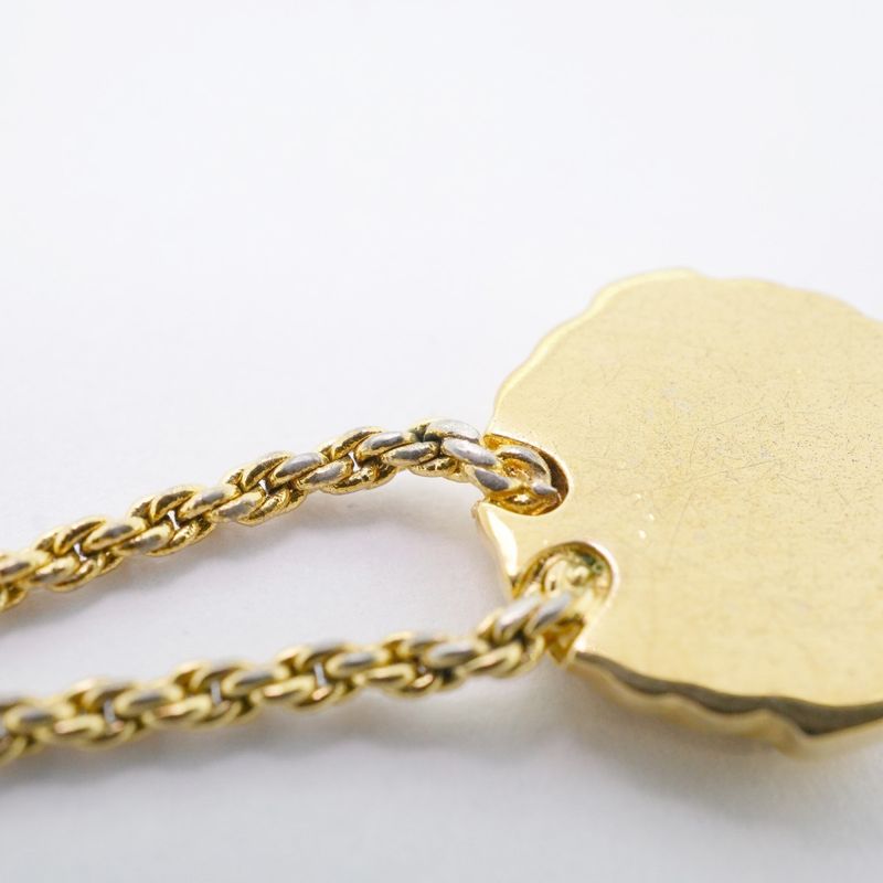 Christian Dior Necklace CD Logo GP Plated Gold Ladies