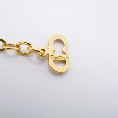 Christian Dior Necklace CD Logo GP Plated Gold Ladies
