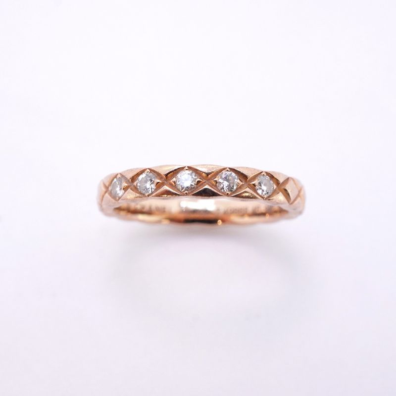 Chanel Ring Coco Crush/beige Gold 5PD 18K Pink Gold Pink Gold Diamond #46 Ladies