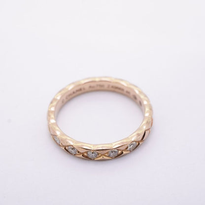 Chanel Ring Coco Crush/beige Gold 5PD 18K Pink Gold Pink Gold Diamond #46 Ladies