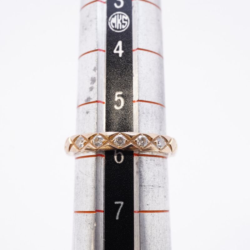 Chanel Ring Coco Crush/beige Gold 5PD 18K Pink Gold Pink Gold Diamond #46 Ladies