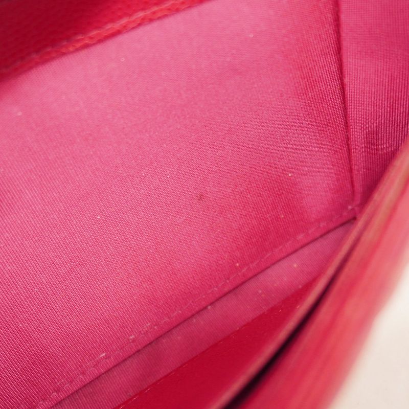 Chanel Long Wallet Camellia Caviar Skin Pink Gold Hardware Women