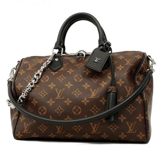 Louis Vuitton Handbag Monogram Speedy Bandoliere 30 Soft M12243 Brown Black