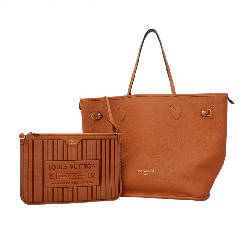 Louis Vuitton Tote Bag Monogram Neverfull Inside Out MM M12061 Tan Women's