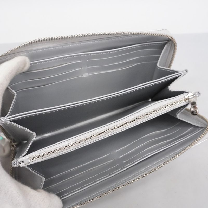 Louis Vuitton Long Wallet Monogram Miroir Zippy Wallet M83543 Silver Ladies