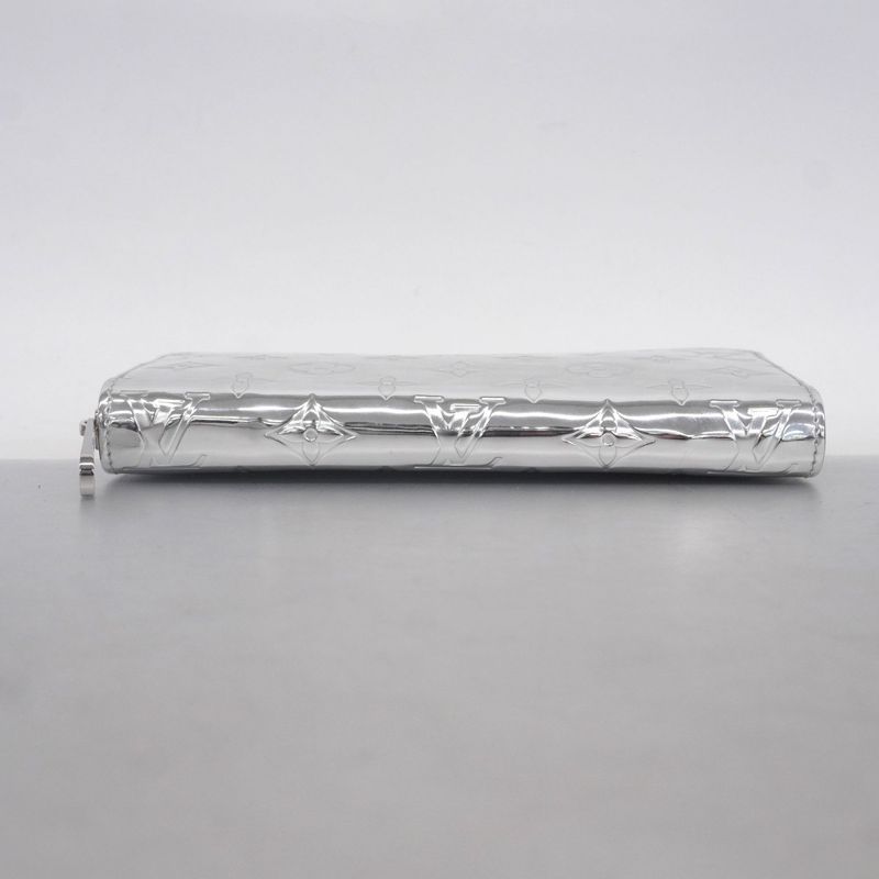 Louis Vuitton Long Wallet Monogram Miroir Zippy Wallet M83543 Silver Ladies