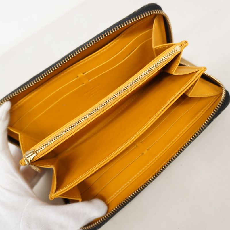 Louis Vuitton Monogram Denim Zippy Wallet M95614 Noir Black Women