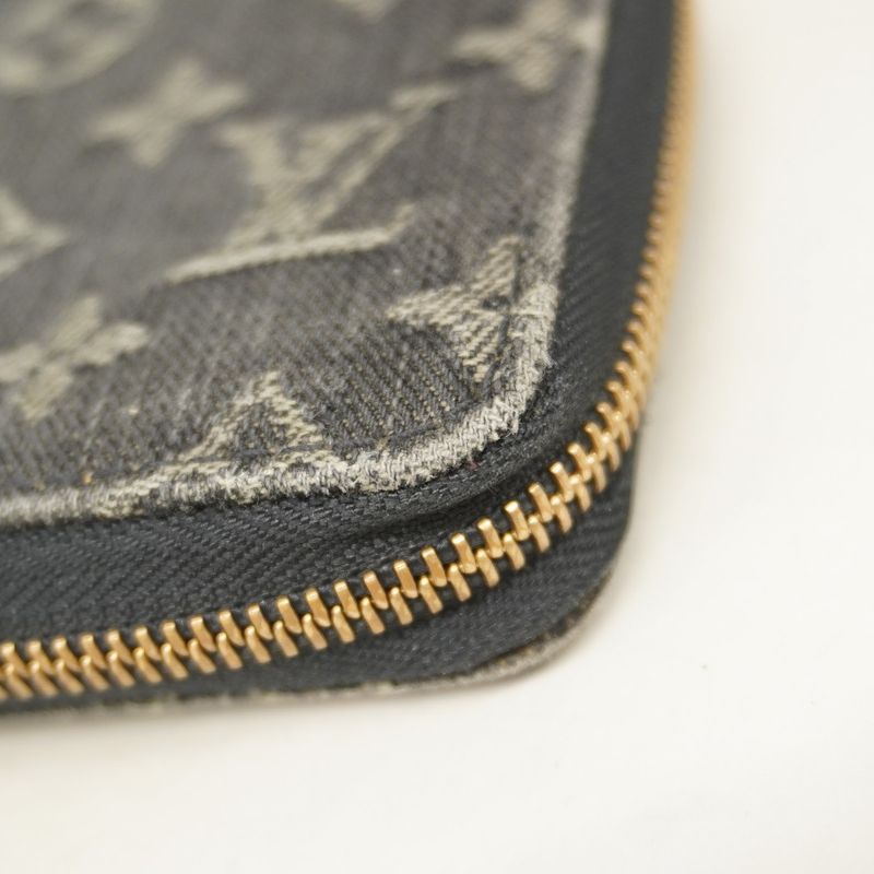 Louis Vuitton Monogram Denim Zippy Wallet M95614 Noir Black Women